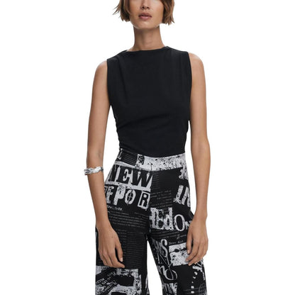 Desigual Black Polyester Rompers