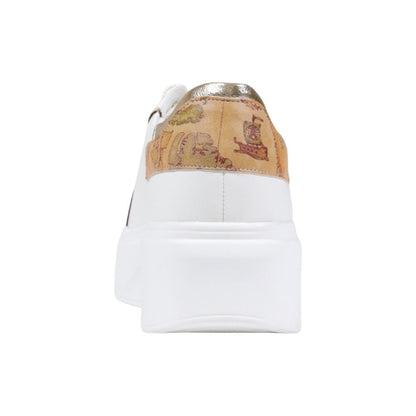 Alviero Martini Prima Classe White Polyethylene Platform Sneakers