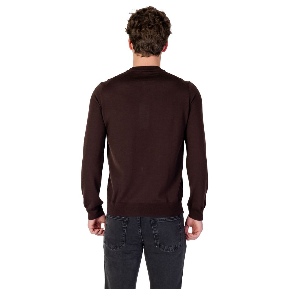 Lacoste Brown Wool Sweatshirt