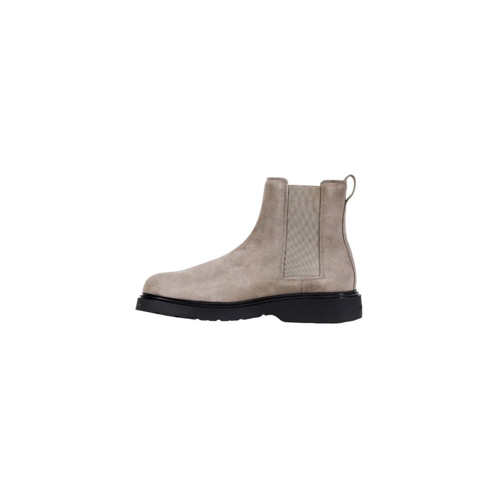 Calvin Klein Jeans Gray Suede Leather Chelsea Boots