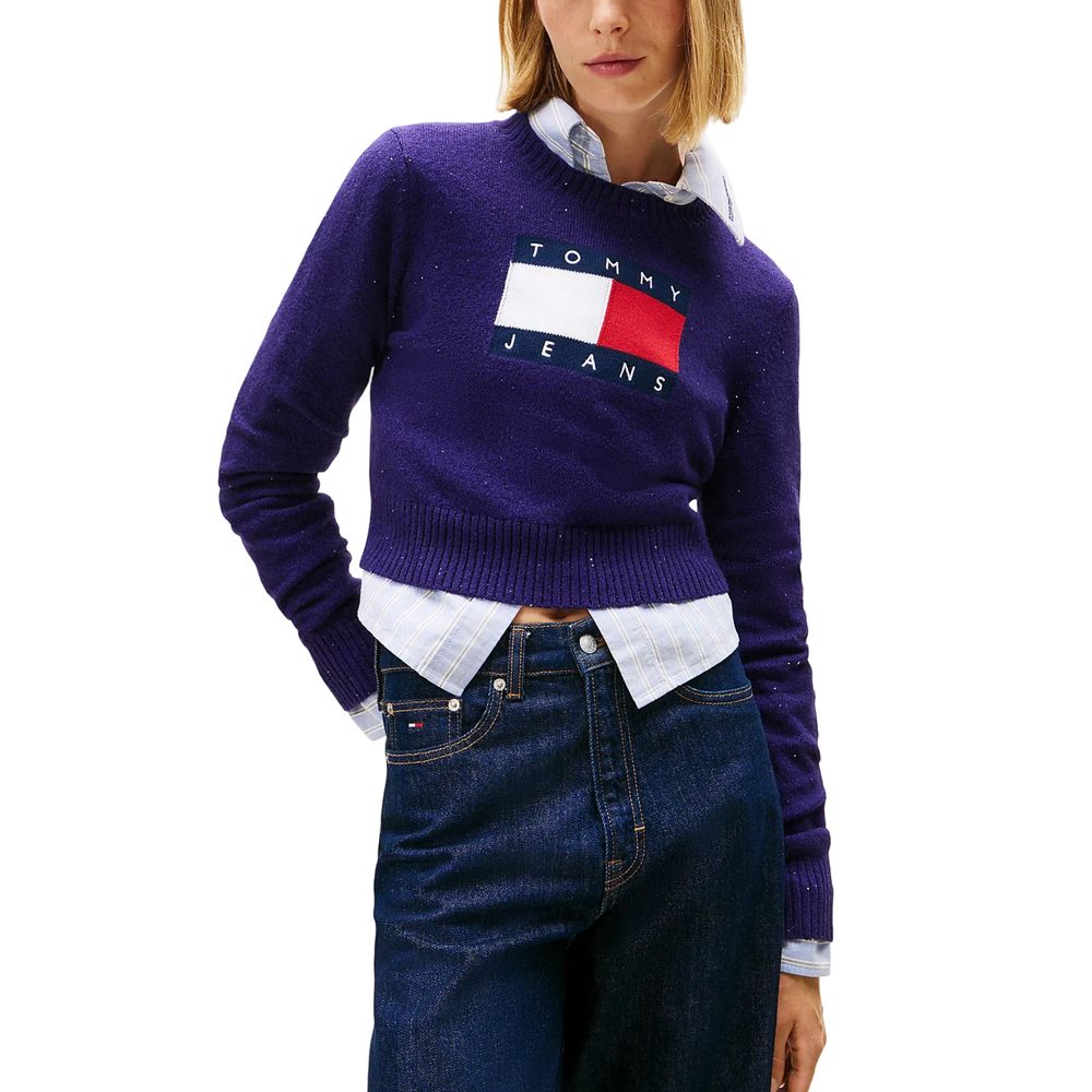 Tommy Hilfiger Jeans Purple Organic Cotton Sweatshirt