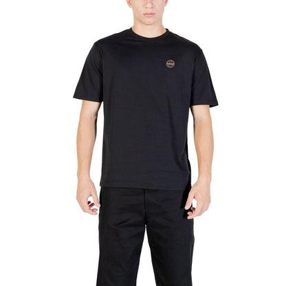 Napapijri Black Cotton T-Shirt
