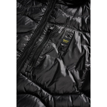 Blauer Black Polyamide Full-Length Jacket
