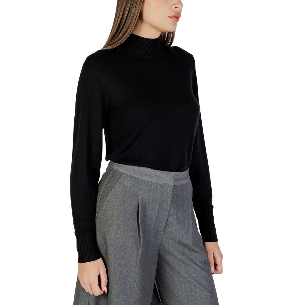 ICHI Black Viscose Turtleneck