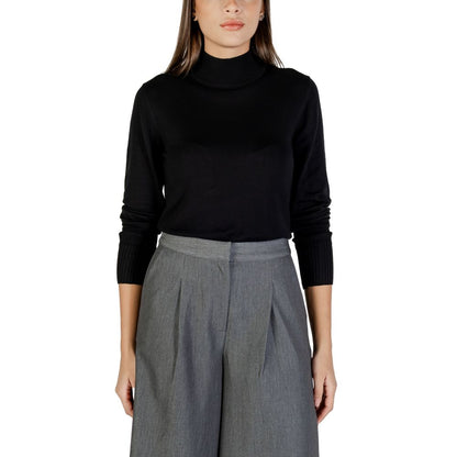 ICHI Black Viscose Turtleneck