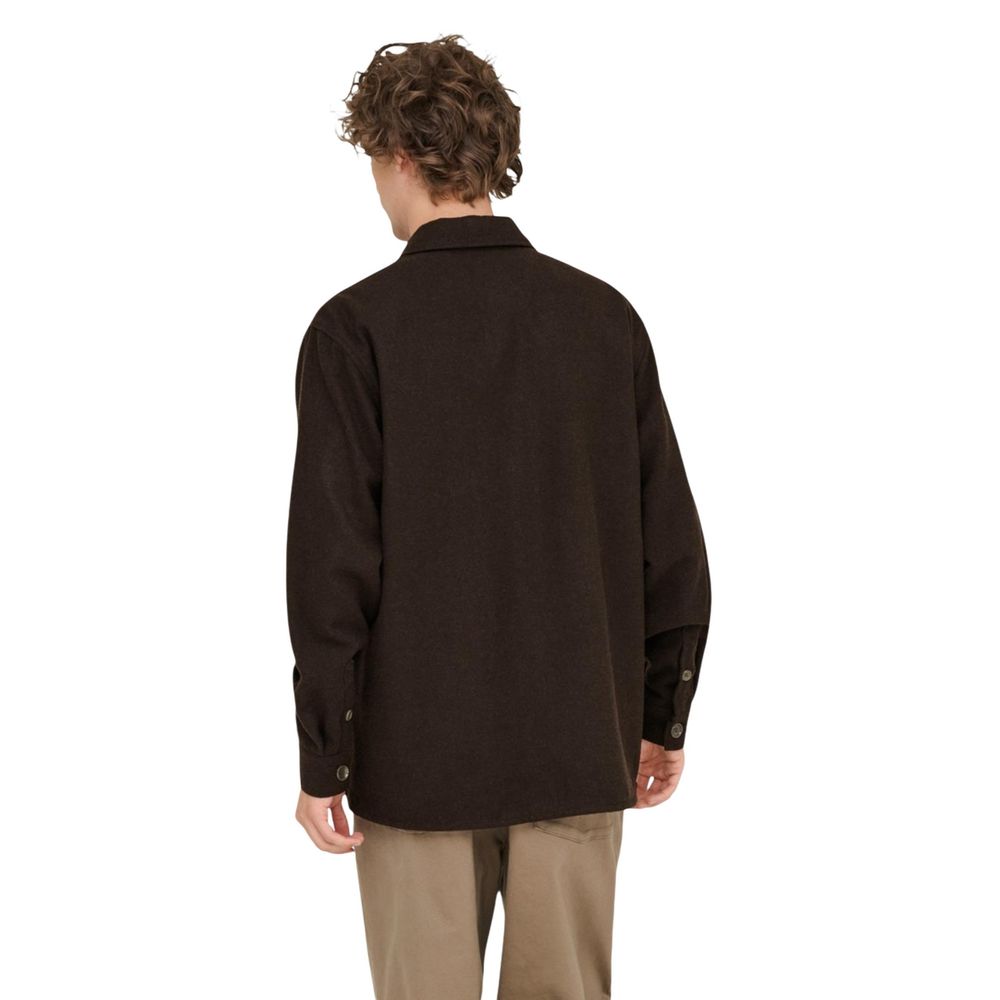 Only & Sons Brown Polyester Dress Shirt