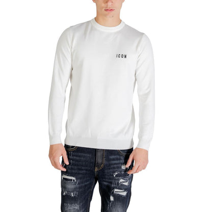 Icon White Viscose Sweatshirt