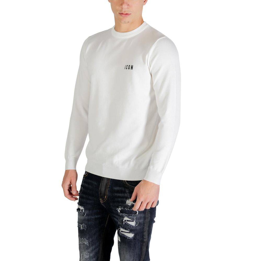 Icon White Viscose Sweatshirt