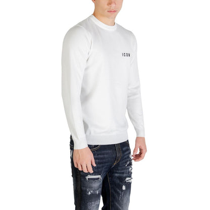 Icon White Viscose Sweatshirt
