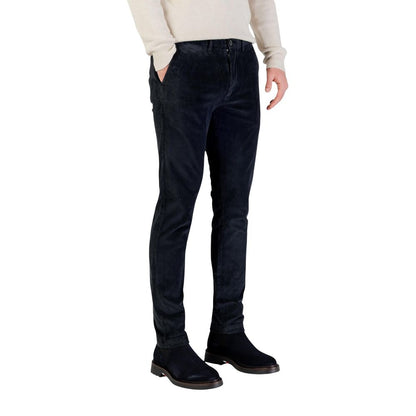 Borghese Blue Cotton Casual Pants
