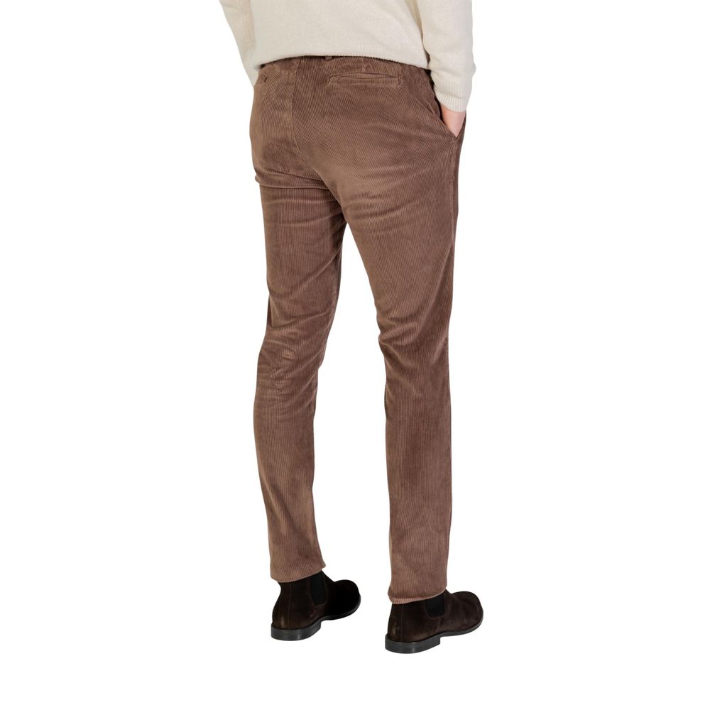 Borghese Brown Cotton Casual Pants