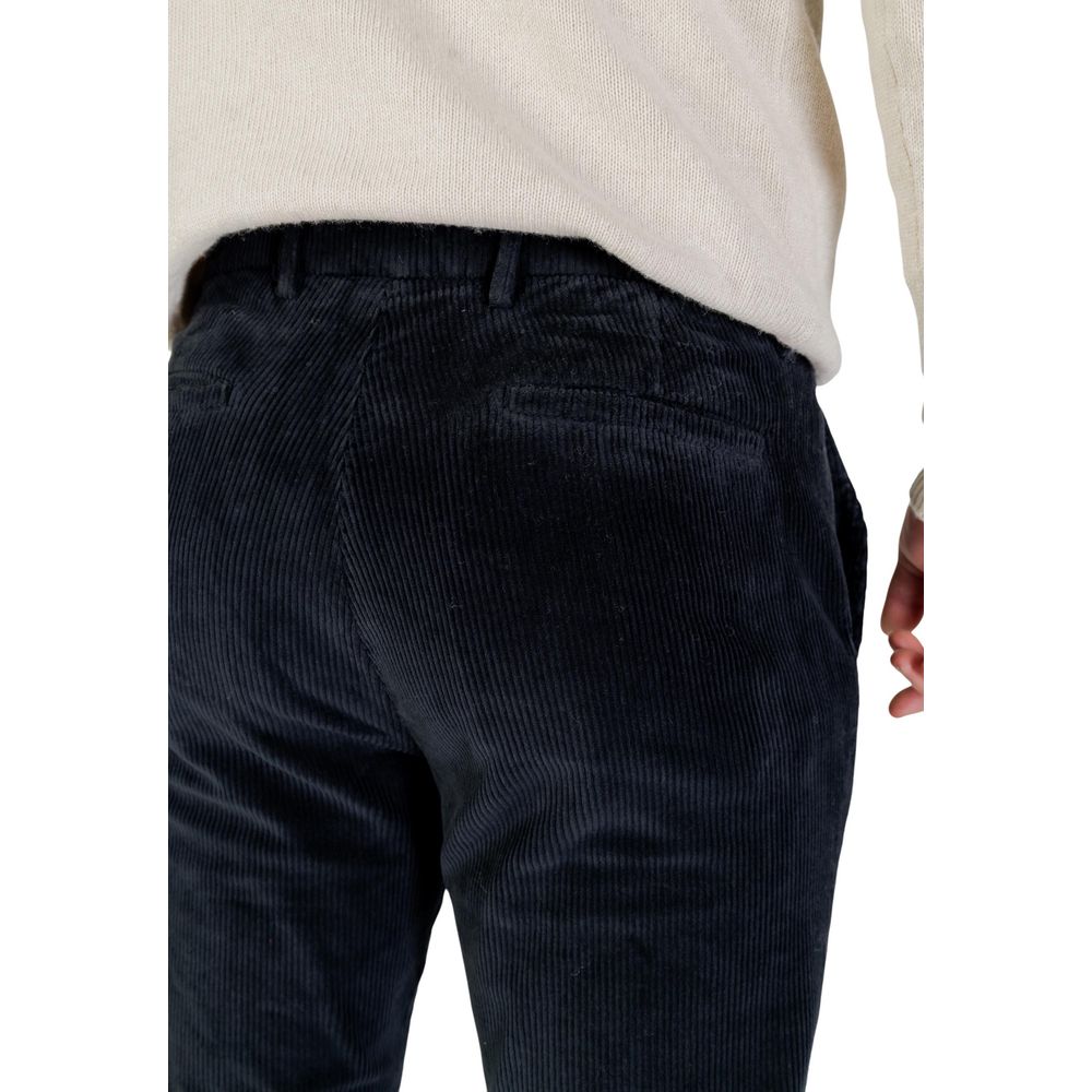 Borghese Blue Cotton Casual Pants