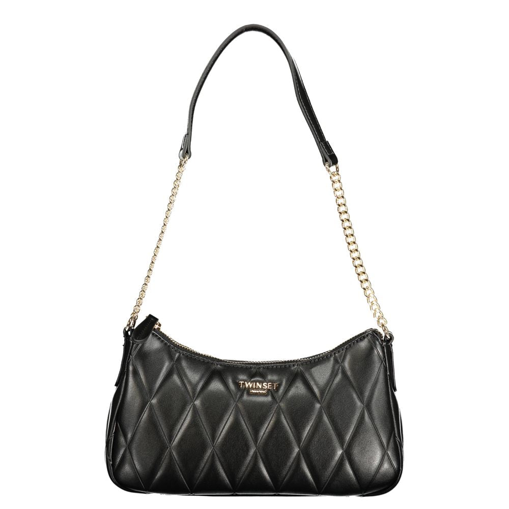 Twinset Black Polyurethane Women Shoulder Bag
