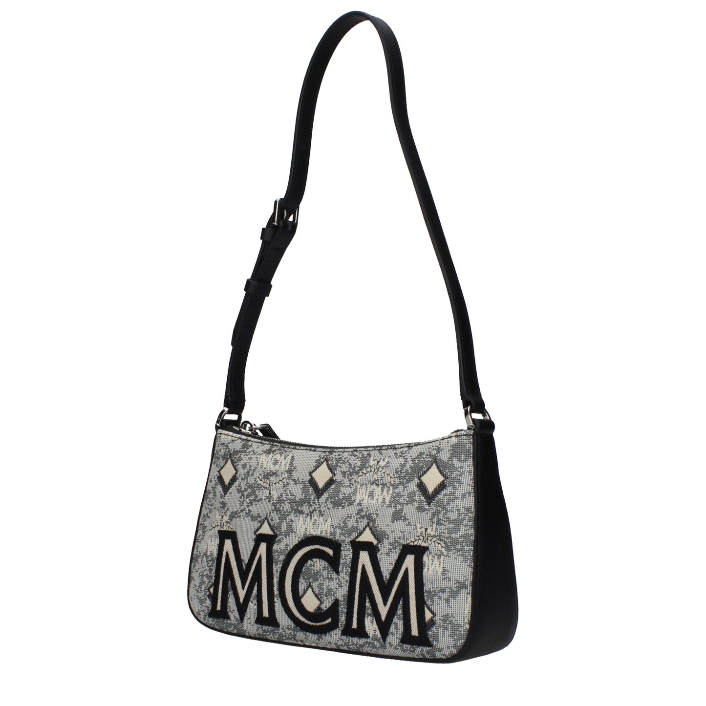 MCM Gray Fabric Crossbody Bag