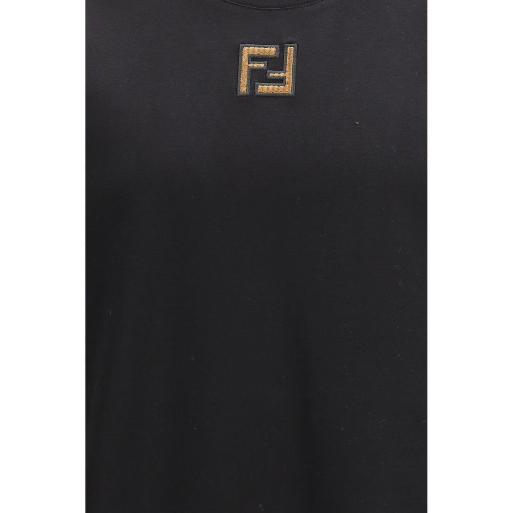 Fendi Black Cotton T-Shirt