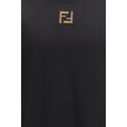 Fendi Black Cotton T-Shirt