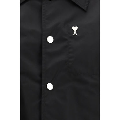 Ami Paris Black Polyamide Shell Jacket