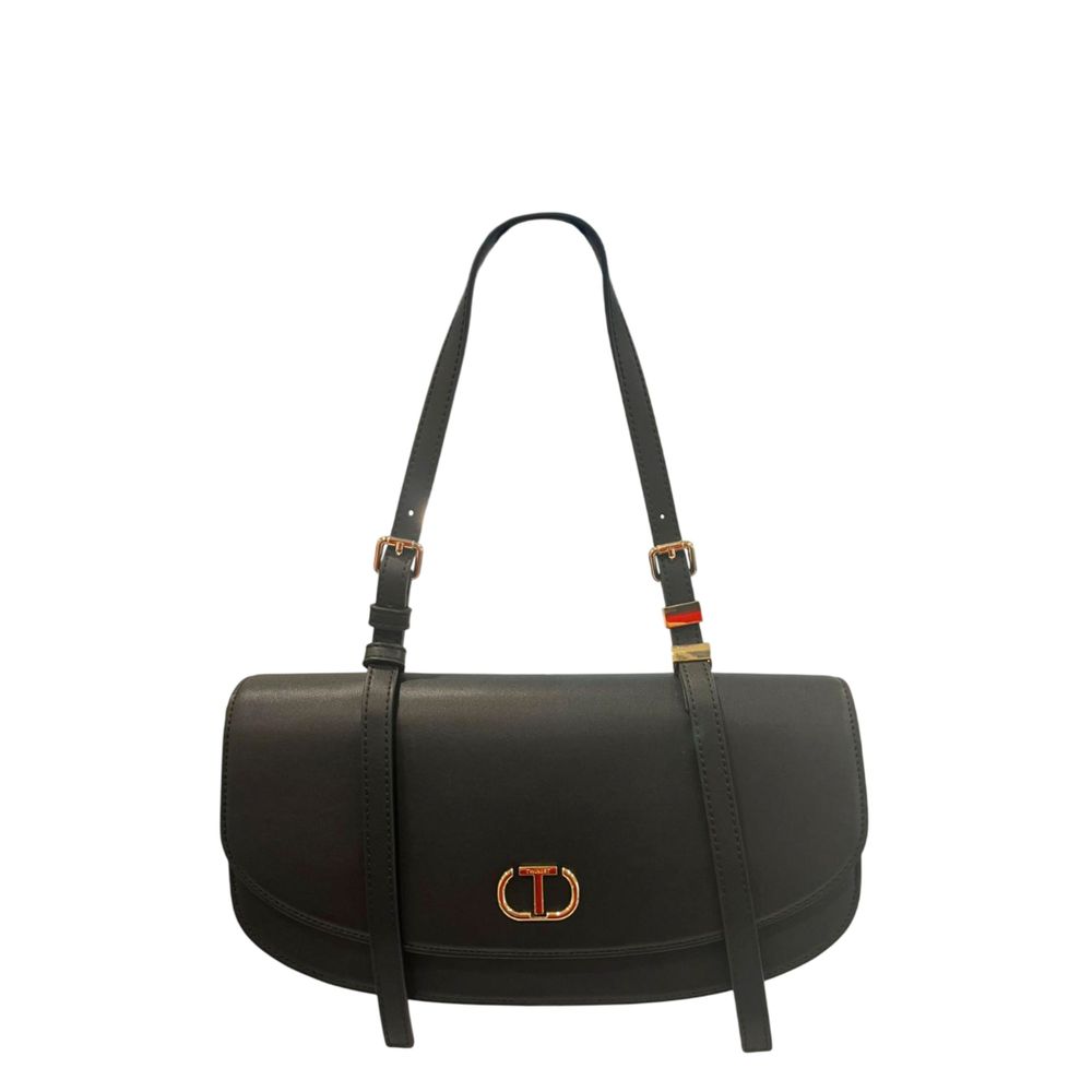 Twinset Black PU Women Shoulder Bag