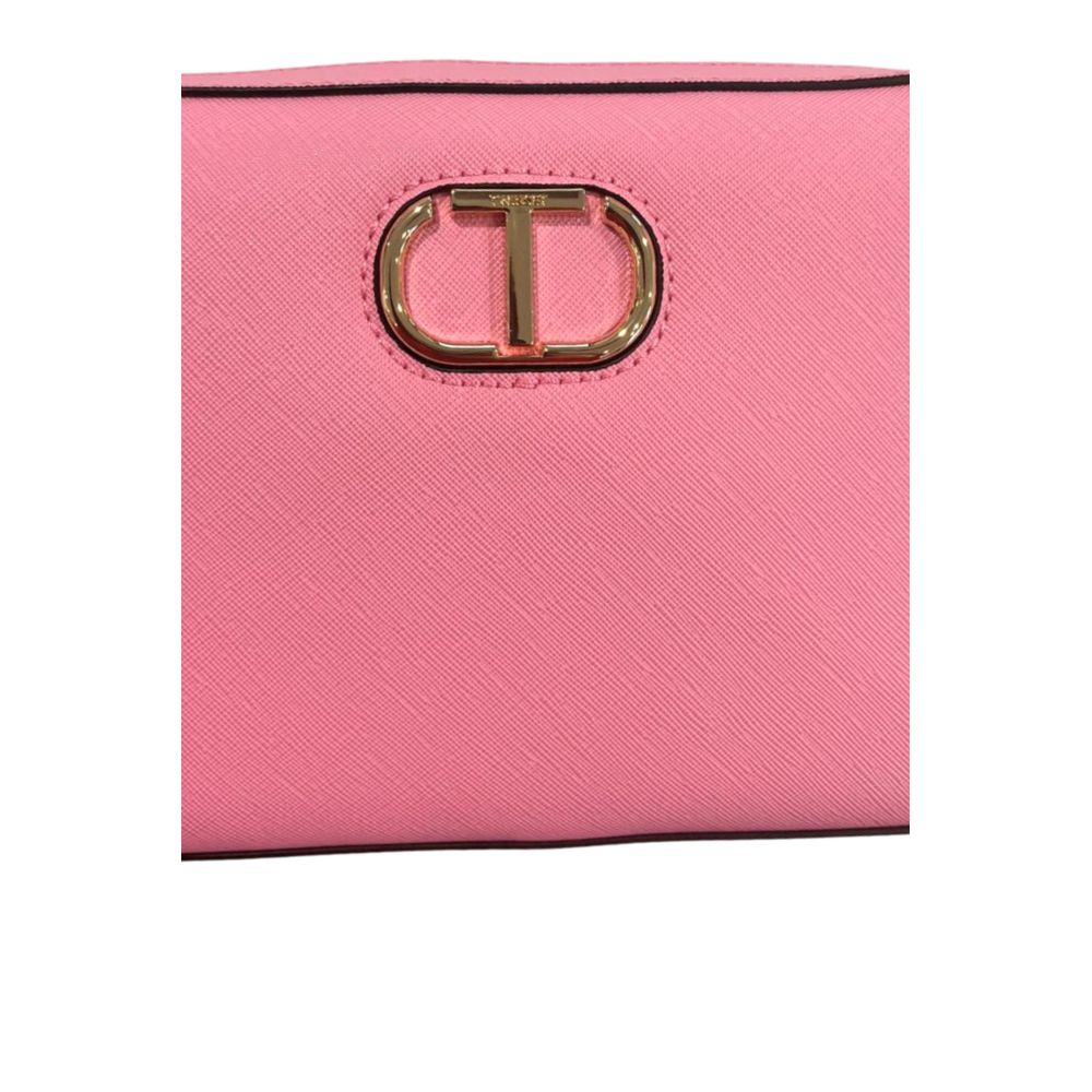 Twinset Pink PU Women Crossbody Bag