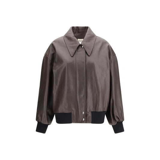 Khaite Brown Leather Jacket