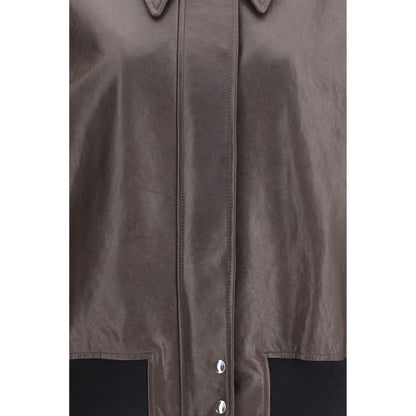 Khaite Brown Leather Jacket