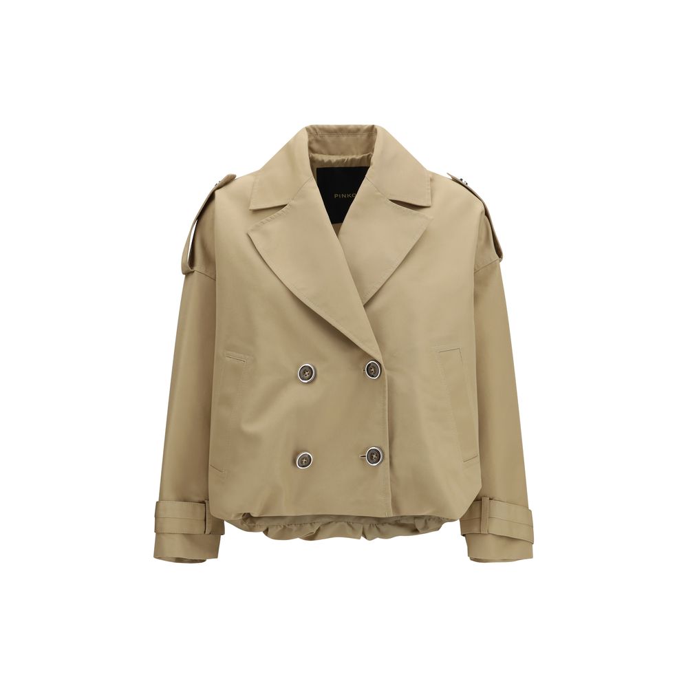 PINKO Beige Cotton Trench Coat