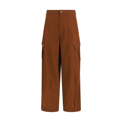 PINKO Brown Cotton Casual Pants