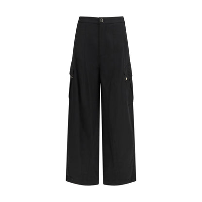 PINKO Black Cotton Cargo Pants