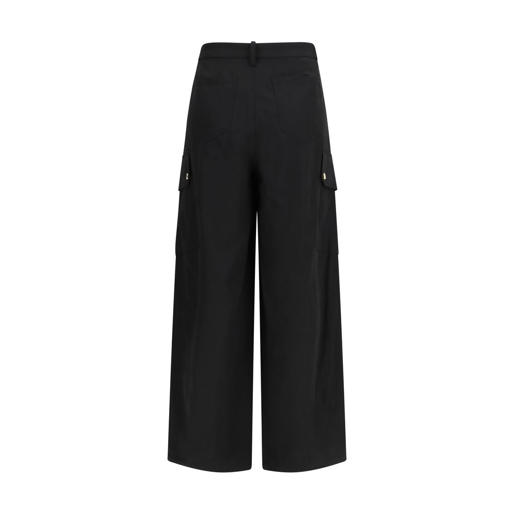 PINKO Black Cotton Cargo Pants