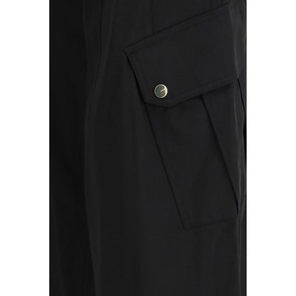PINKO Black Cotton Cargo Pants