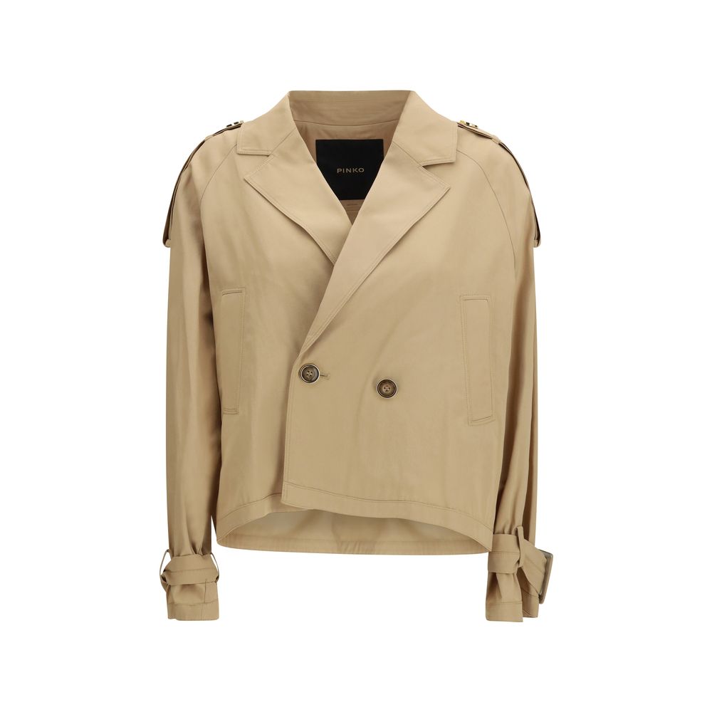 PINKO Beige Cotton Trench Coat