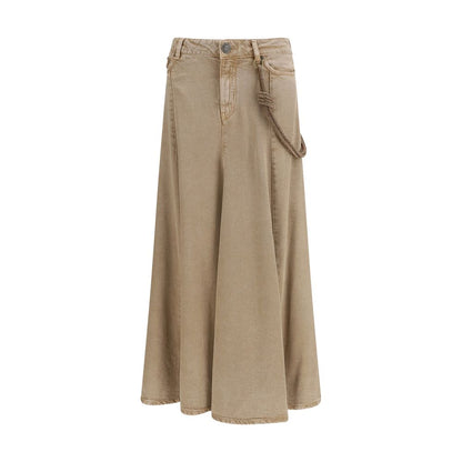 PINKO Beige Denim Skirt
