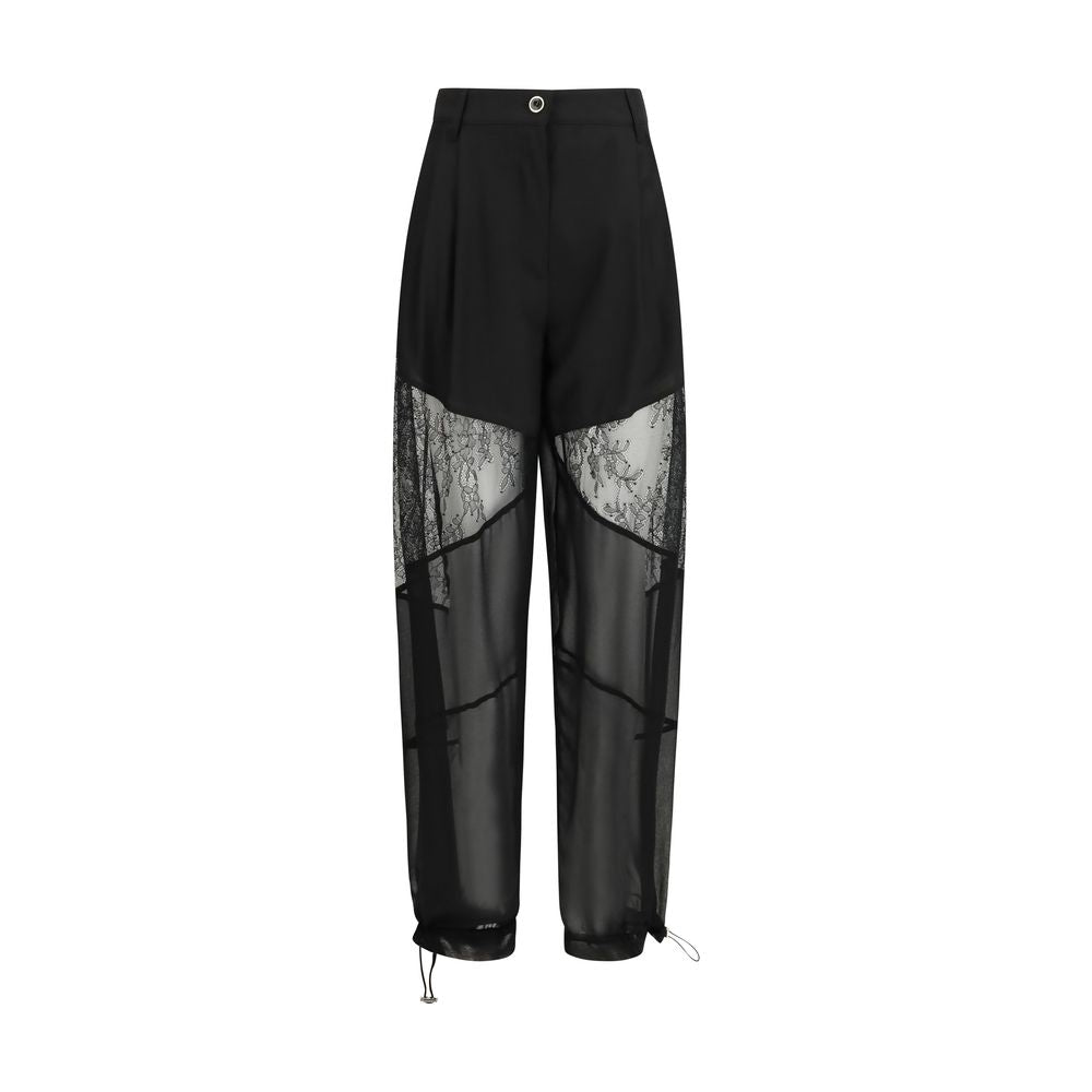 PINKO Black Polyester Casual Pants