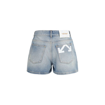 Off-White Blue Denim Shorts