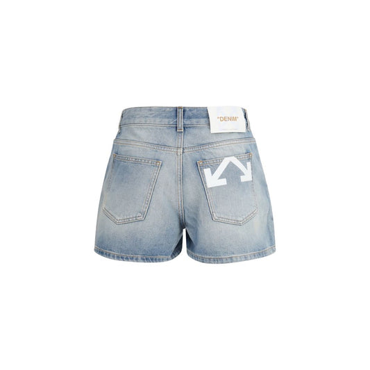 Off-White Blue Denim Shorts