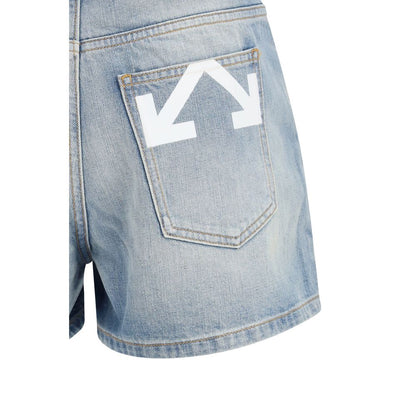 Off-White Blue Denim Shorts