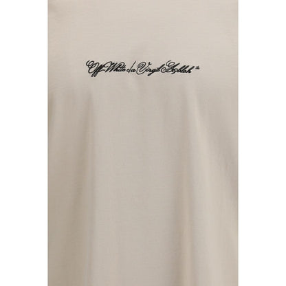 Off-White Beige Cotton T-Shirt