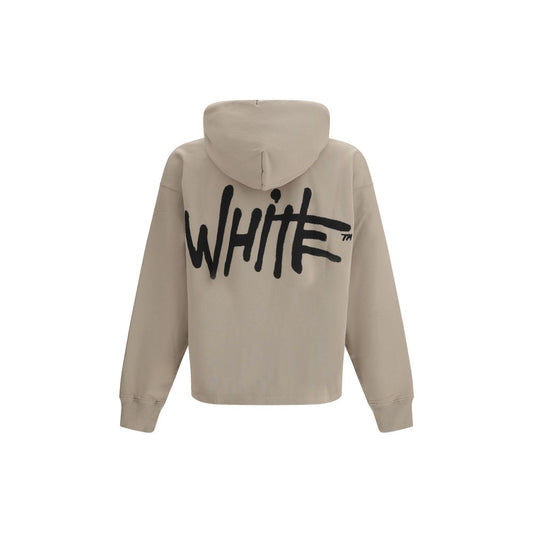 Off-White Beige Cotton Sweatshirt