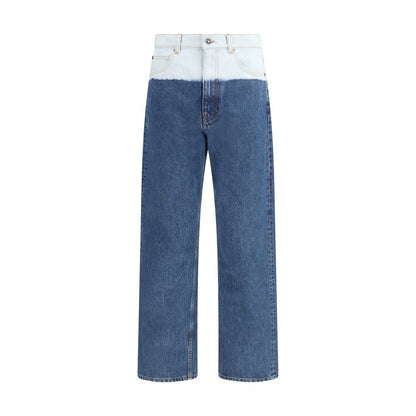Marni Blue Cotton Straight-Leg Jeans