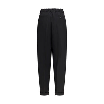 Marni Black Fleece Wool Casual Pants