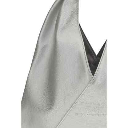 MM6 Silver Polyethylene Handbag
