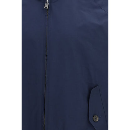 Baracuta Blue Polyester Biker Jacket