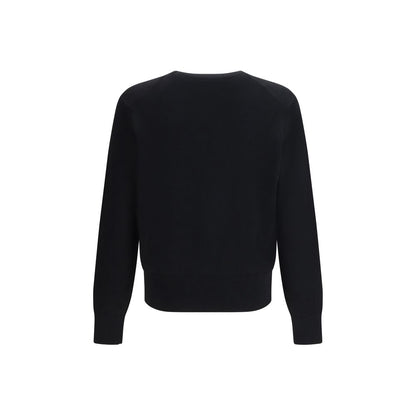 Ami Paris Black Merino Wool Sweatshirt