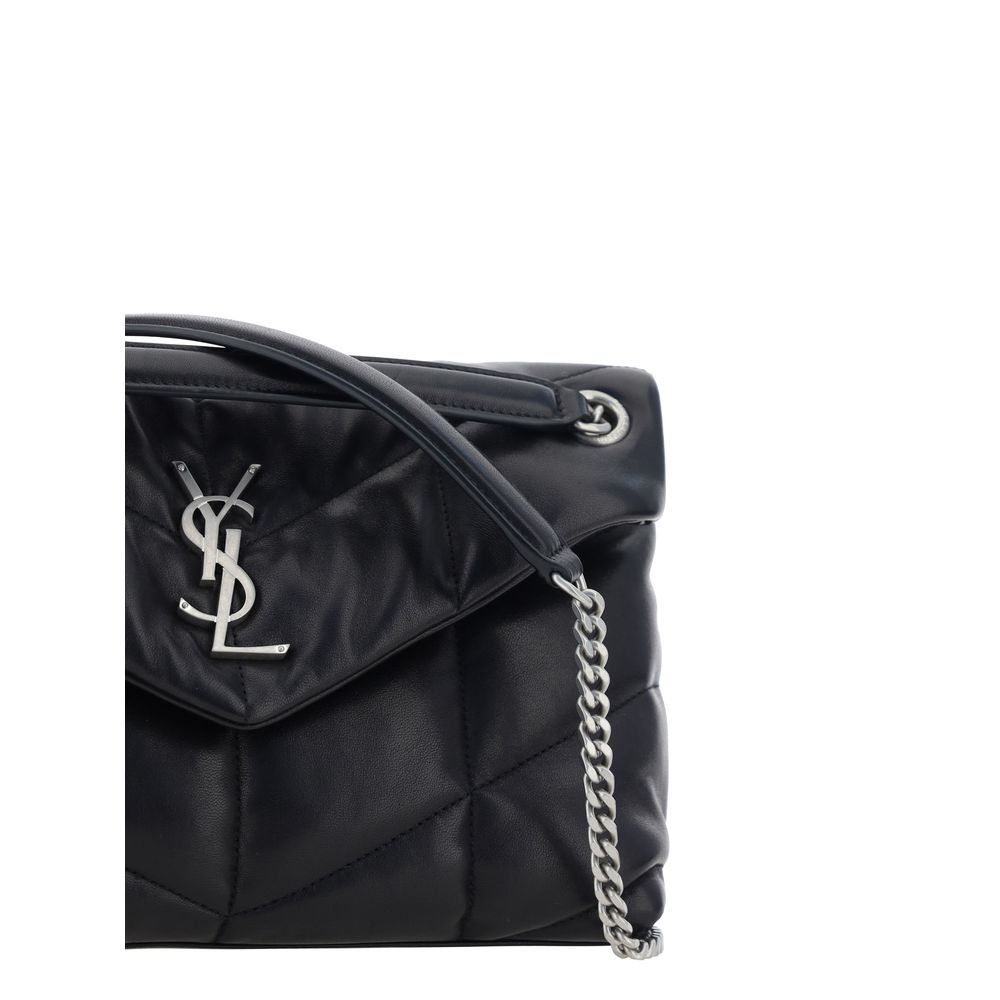 Saint Laurent Black Lamb Ovis Aries Aries Shoulder Bag