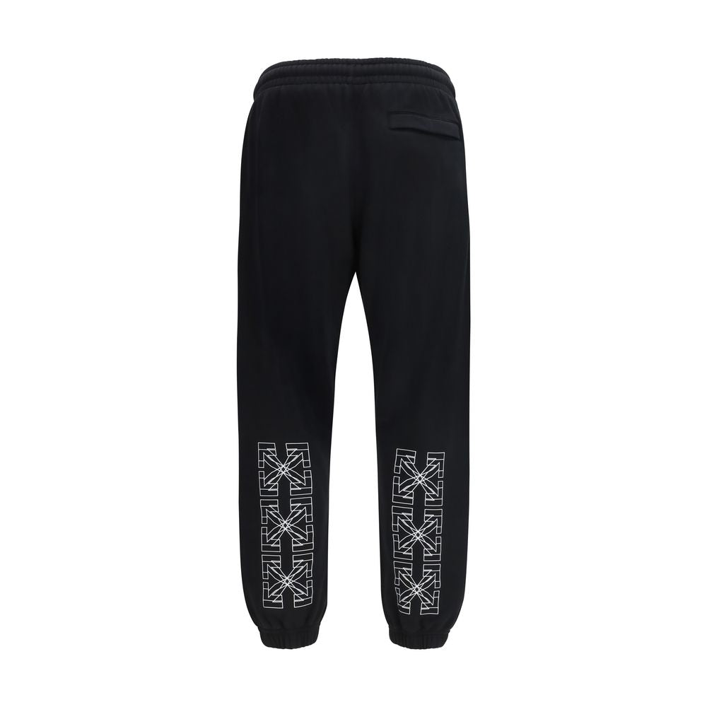 Off-White Black Cotton Joggers (Workout Pants)