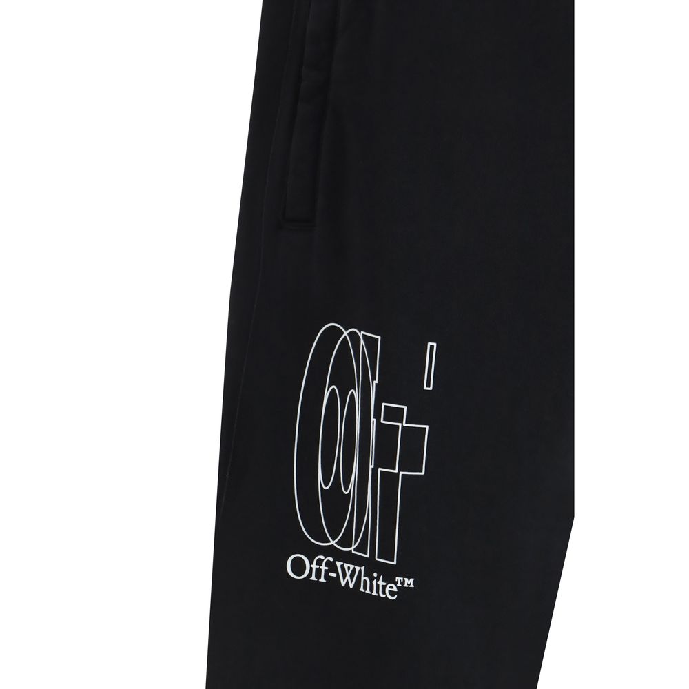 Off-White Black Cotton Joggers (Workout Pants)