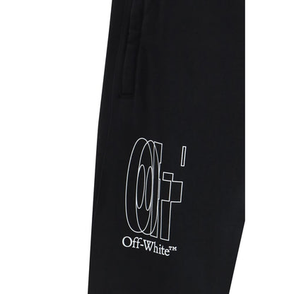 Off-White Black Cotton Joggers (Workout Pants)