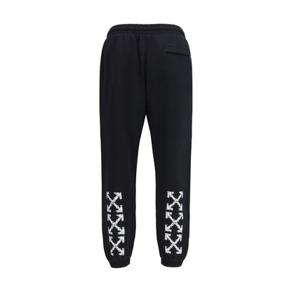 Off-White Black Cotton Joggers (Workout Pants)