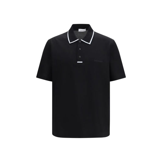 Ferragamo Black Cotton Polo Shirt