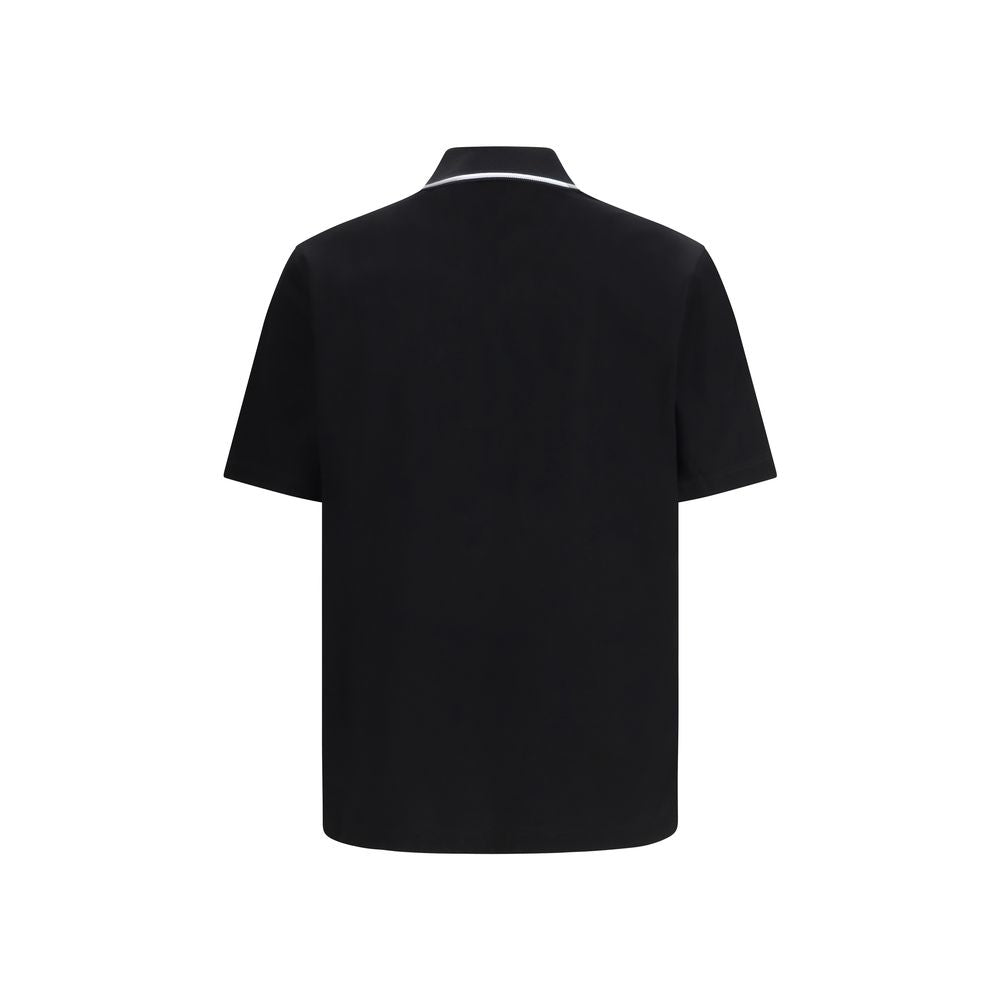 Ferragamo Black Cotton Polo Shirt